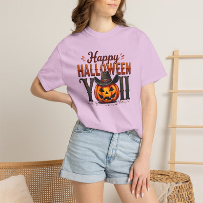 Halloween T-Shirt — "Happy Halloween You" Pumpkin Witch Graphic