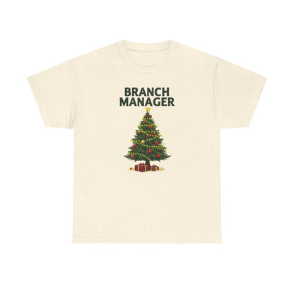 Branch Manager Christmas T‑Shirt - Funny Office Xmas Tree Tee