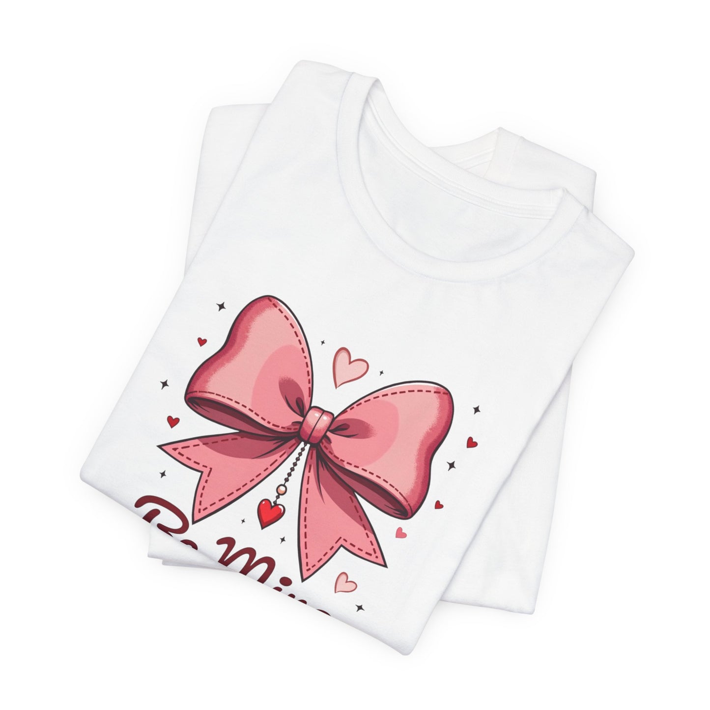 Valentine 'Be Mine' Pink Bow T‑Shirt