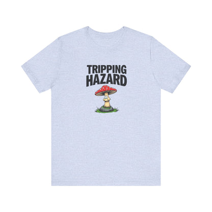 Tripping Hazard Mushroom Tee, Unisex Short Sleeve Shirt, Nature Lover Gift, Funny Graphic Shirt, Eco-Friendly Apparel, Mushroom [...] - Psychonaut Swag