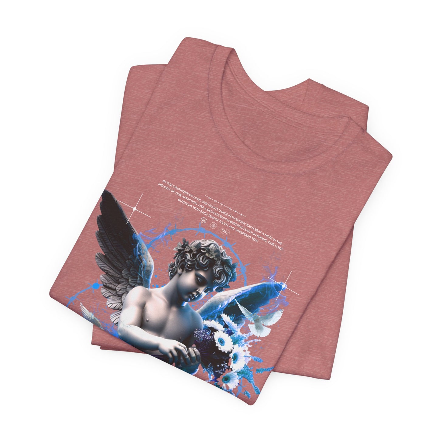 Cherub Heartbeat Graphic Tee — Vintage Angel Art T‑Shirt