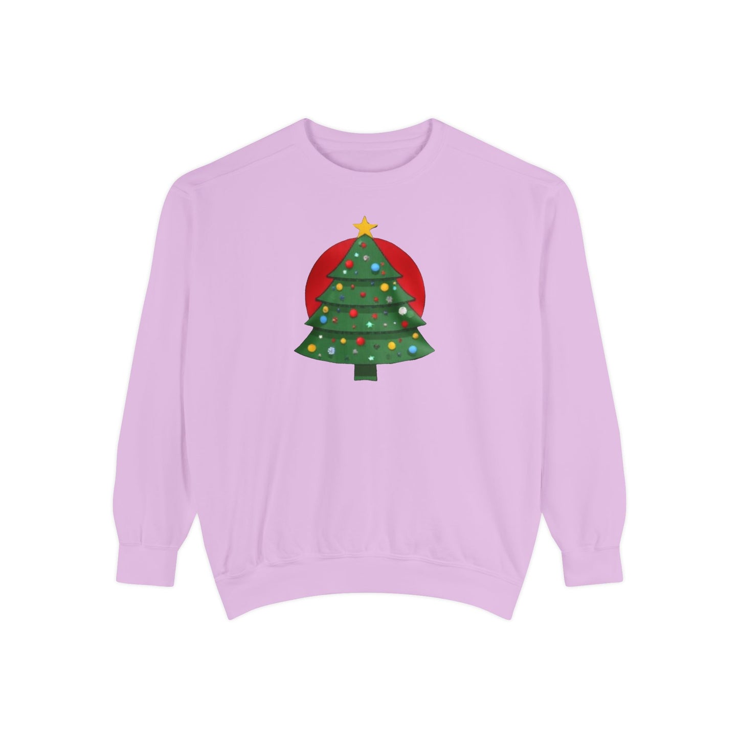 Christmas Tree Sweater, Unisex Garment-Dyed Sweatshirt