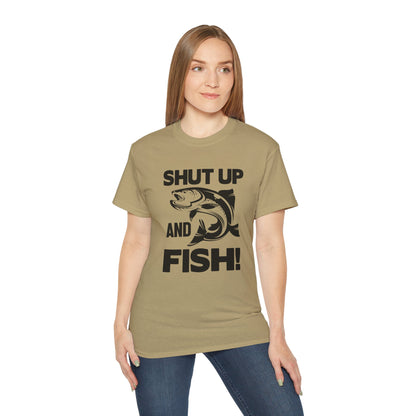 Quiet While Fishing, Unisex Ultra Cotton Tee
