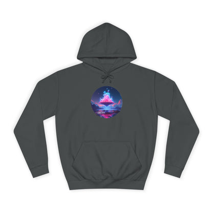 Hoodie — Neon Vaporwave Mountain Graphic Pullover