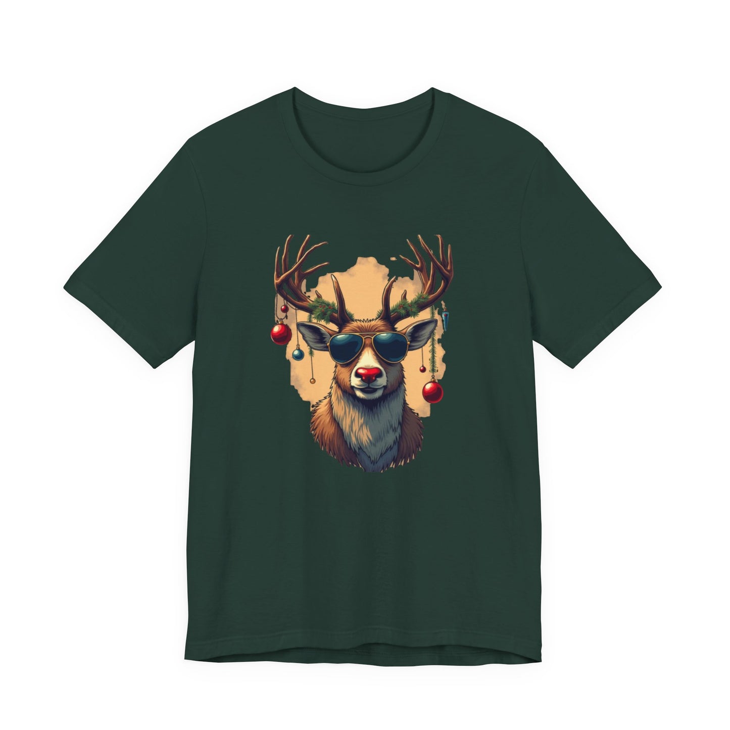 Rudolph the Party Animal, Unisex Jersey Short Sleeve Tee