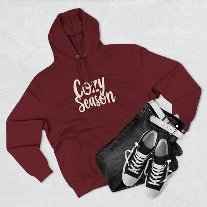 Cozy Season Hoodie — Soft Fleece Pullover with Script Graphic