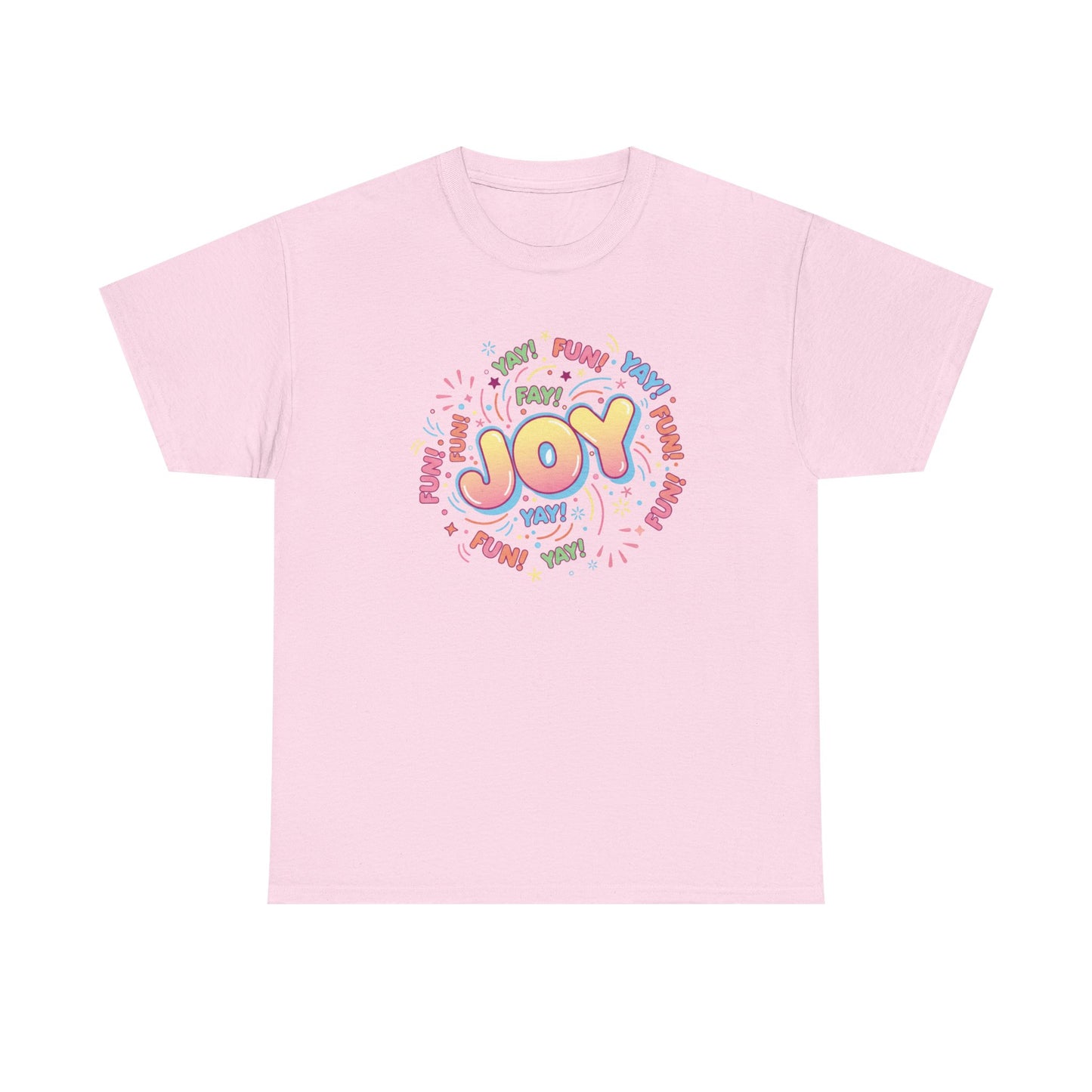 Joy Graphic Tee — Colorful Playful 'JOY' Design Casual T-Shirt