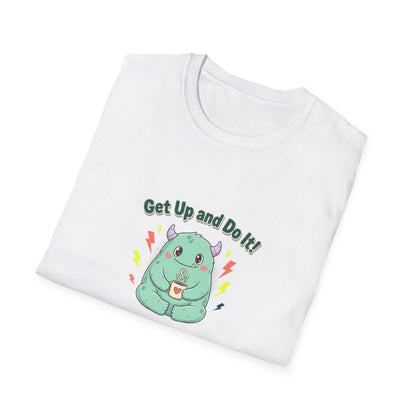 Motivational Cute Sloth Tee — "Get Up and Do It!" Graphic T‑Shirt