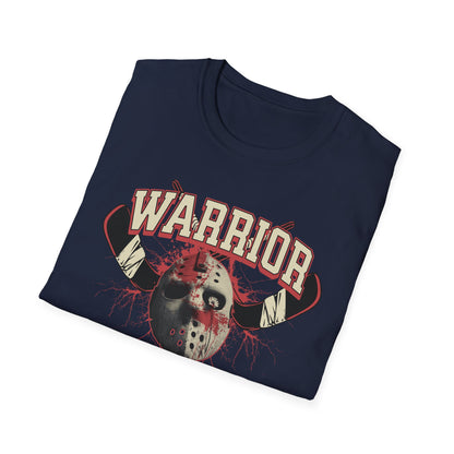 Warrior Hockey Mask T-Shirt — Vintage Sports Skull Design