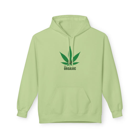It's Organic, Marijuana Leaf, Unisex Midweight Softstyle Fleece Hoodie - Psychonaut Swag