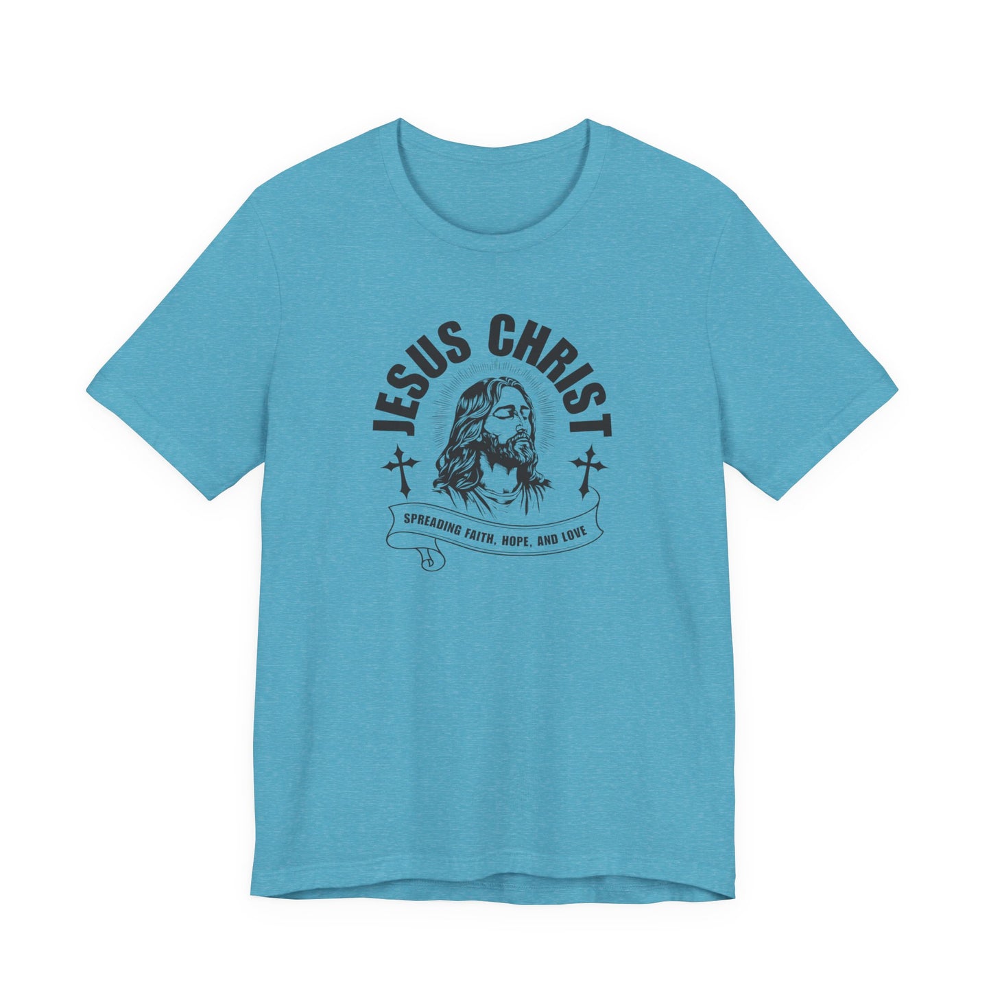 Jesus Christ T-Shirt — 'Spreading Faith, Hope, and Love' Religious Tee