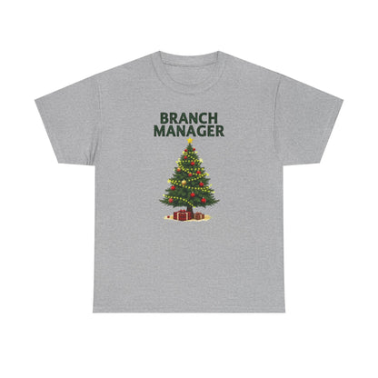 Branch Manager Christmas T‑Shirt - Funny Office Xmas Tree Tee