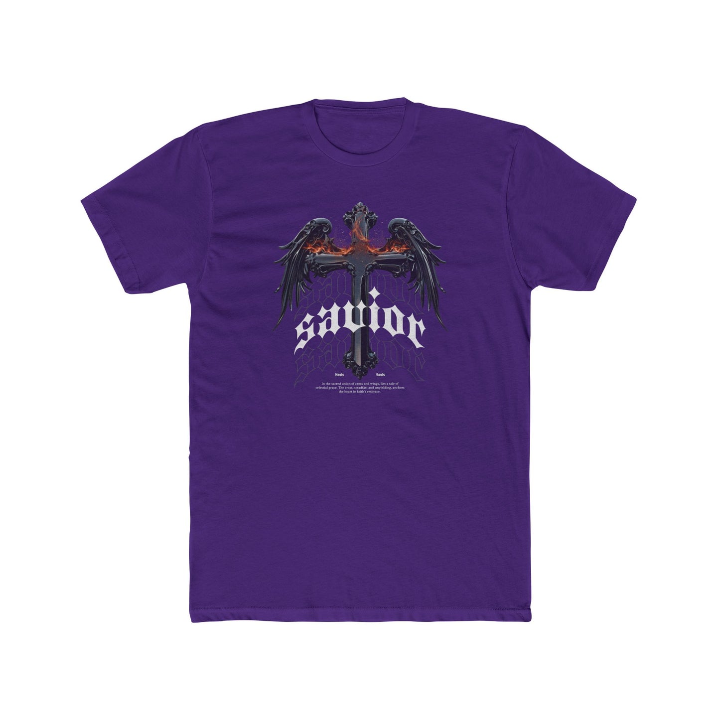 Savior Cross & Wings Graphic Tee - Gothic Christian Streetwear
