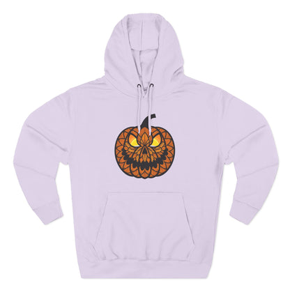 Pumpkin Mandala Hoodie — Halloween Jack-O'-Lantern Fleece Pullover