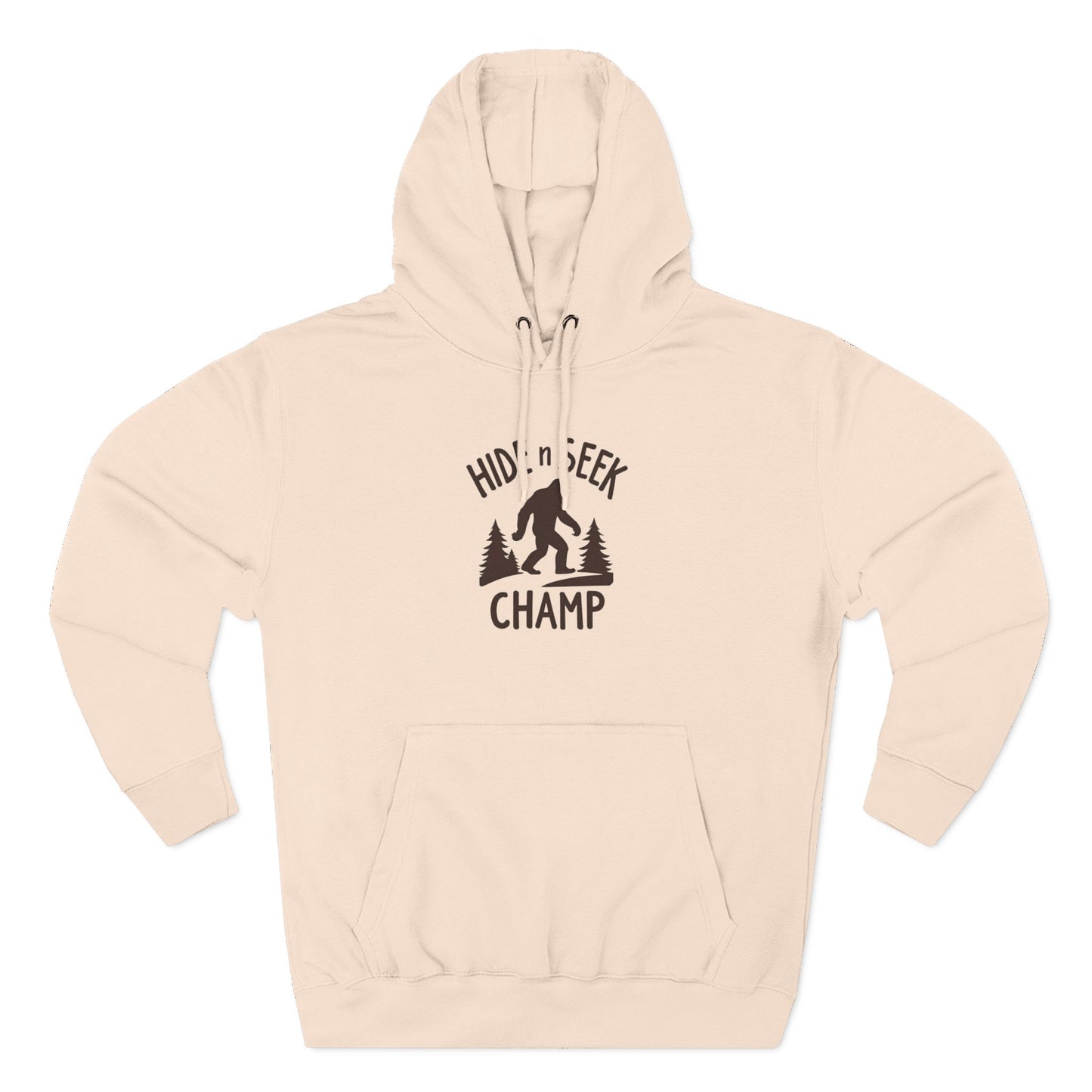 Hide & Seek Champ Hoodie — Bigfoot Sasquatch Graphic Pullover