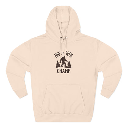 Hide & Seek Champ Hoodie — Bigfoot Sasquatch Graphic Pullover