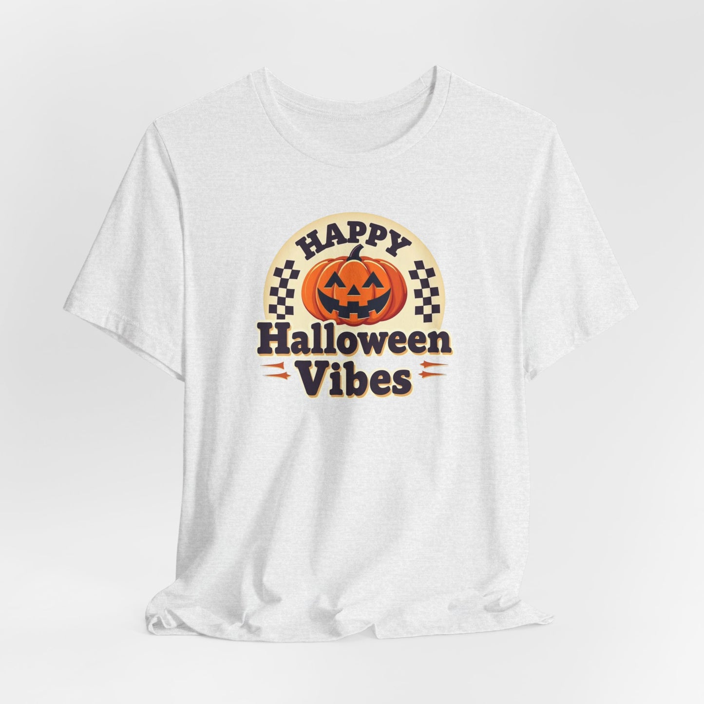 Happy Halloween Vibes Tee — Retro Pumpkin Halloween T-Shirt