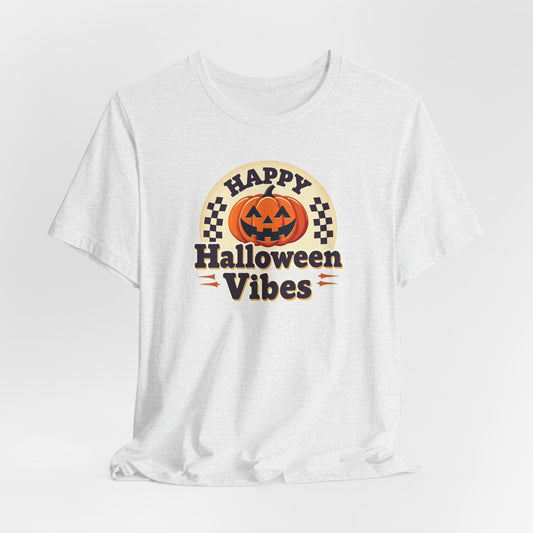 Happy Halloween Vibes Tee — Retro Pumpkin Halloween T-Shirt
