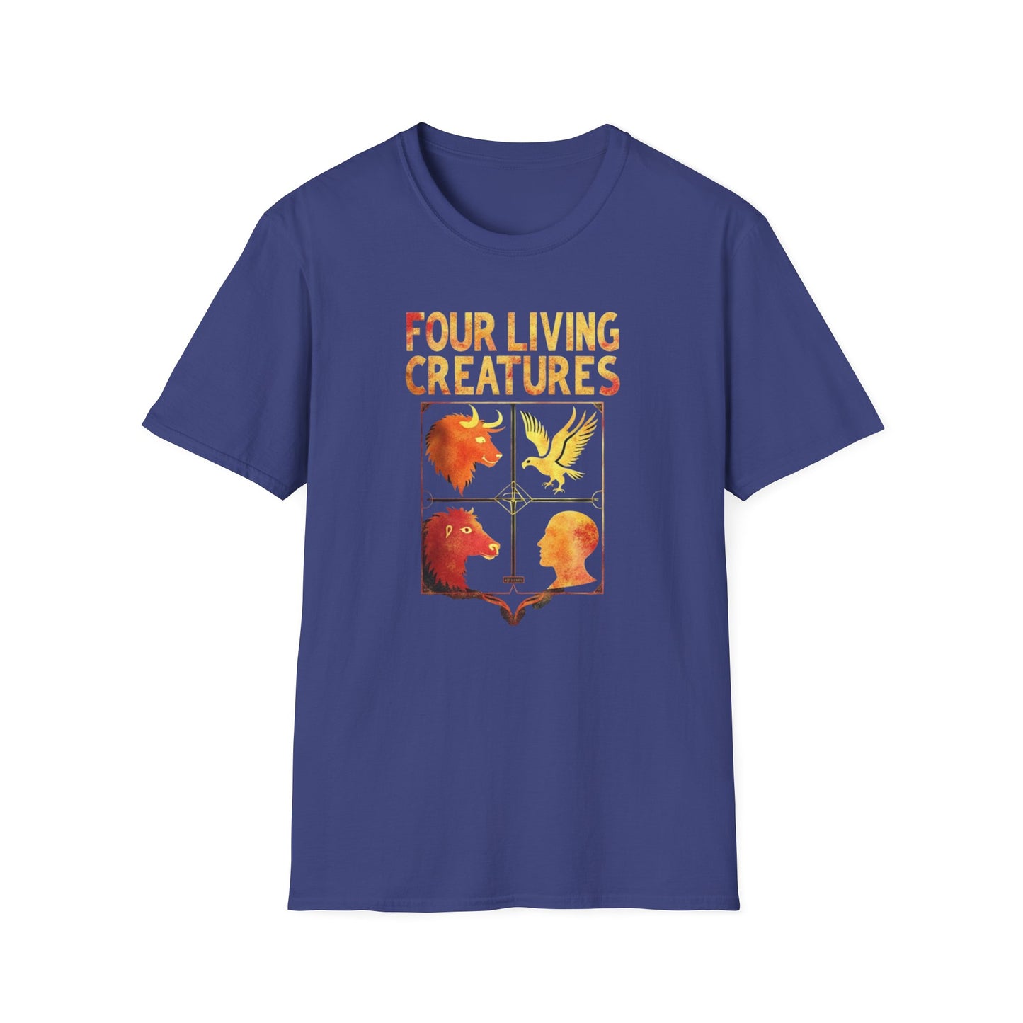 Four Living Creatures, Graphic T-Shirt, Unisex Style, Nature Lovers Gift, Casual Wear, Unique Art