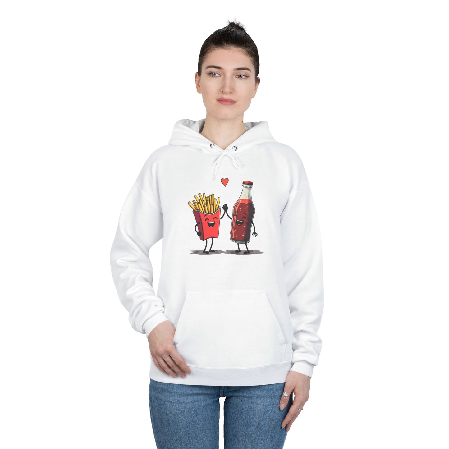Fries and Soda Love, Unisex EcoSmart® Pullover Hoodie Sweatshirt