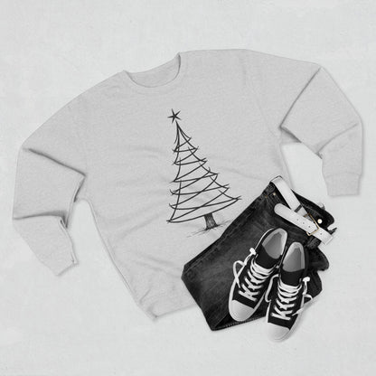 Minimal Sketch Christmas Tree Sweatshirt