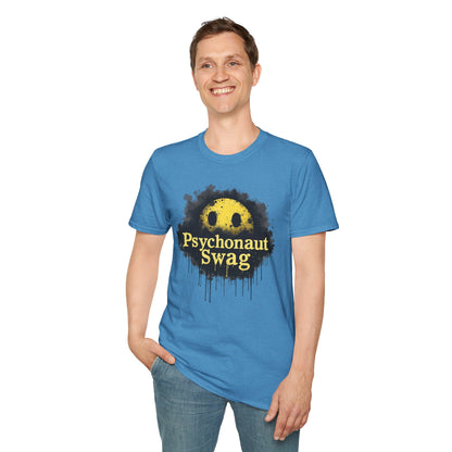Psycho Smile, Pyschonaut Swag T-Shirt - Unisex Softstyle Tee, Casual Wear, Gift for Gamers, Festival Attire, Streetwear Fashion