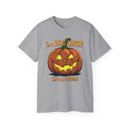 Halloween Jack-O'-Lantern Unisex Tee, Funny Costume Shirt, Spooky Festive Apparel, Halloween Party Gift, October Celebration Outfit