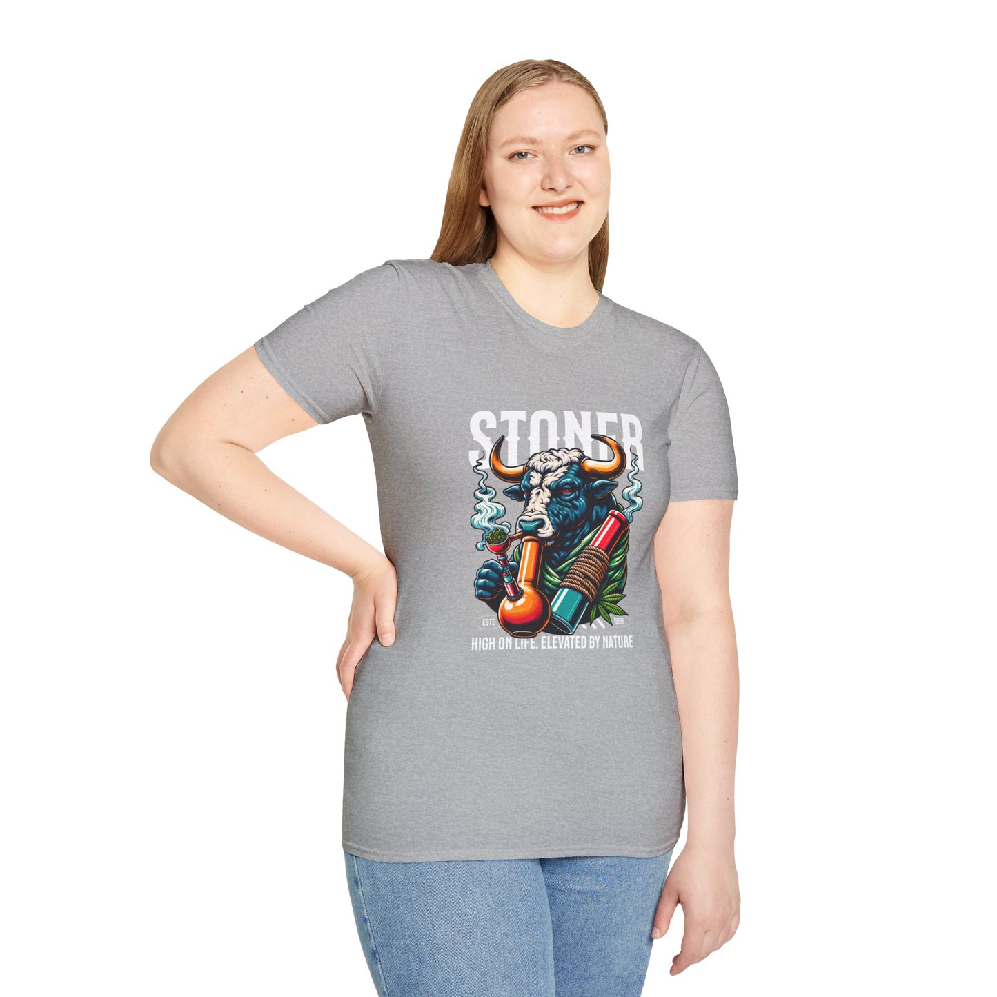 Stoner Bull, Unisex Softstyle T-Shirt