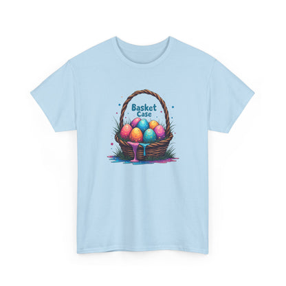 Basket Case, Easter Basket Tee — Colorful Painted Easter Eggs Graphic Shirt