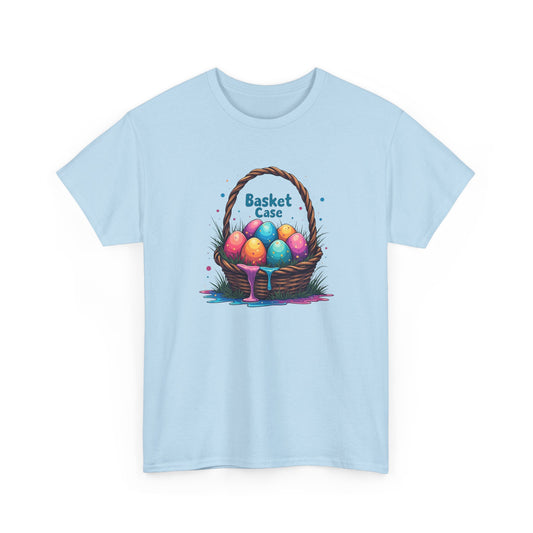 Basket Case, Easter Basket Tee — Colorful Painted Easter Eggs Graphic Shirt