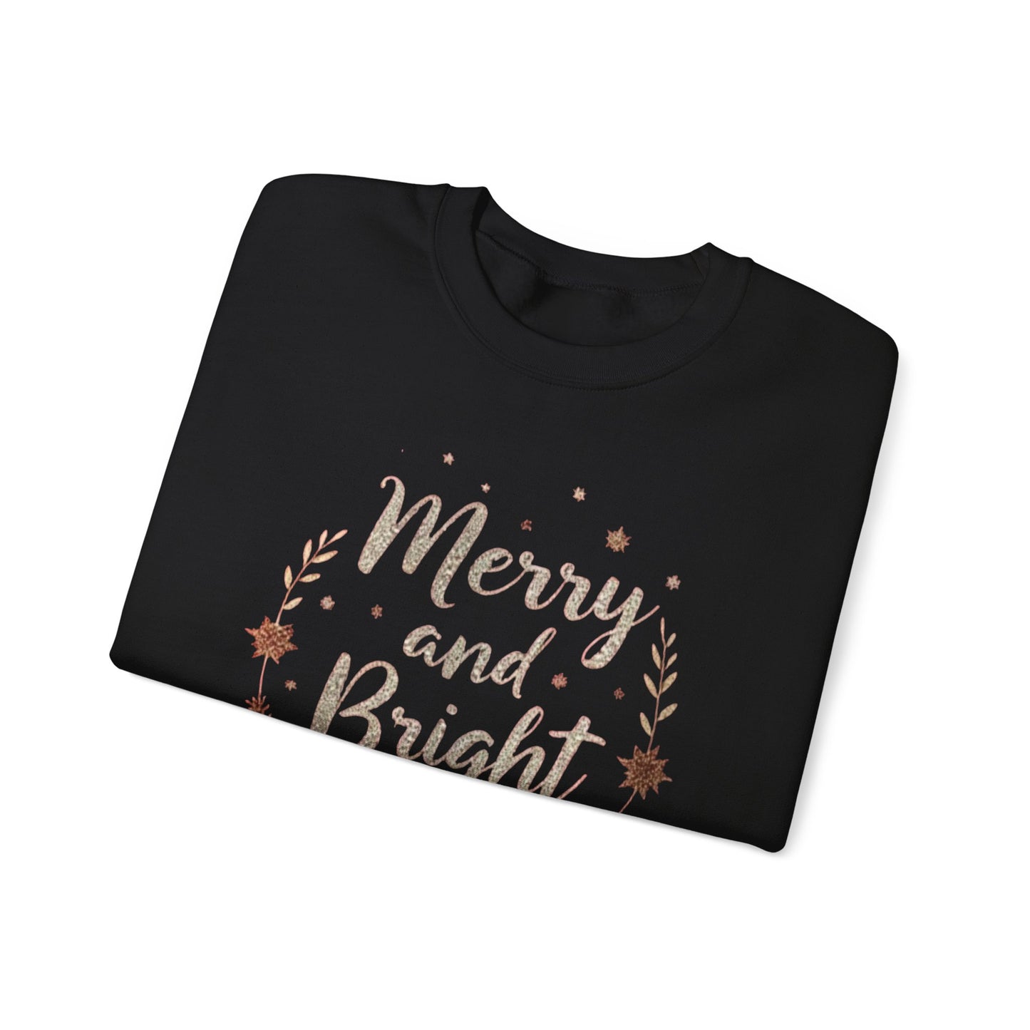 Merry and Bright Crewneck Sweatshirt — Holiday Christmas Sweatshirt
