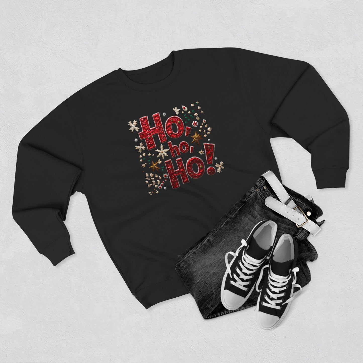 Ho Ho Ho! Christmas Crewneck Sweatshirt – Festive Holiday Sweater