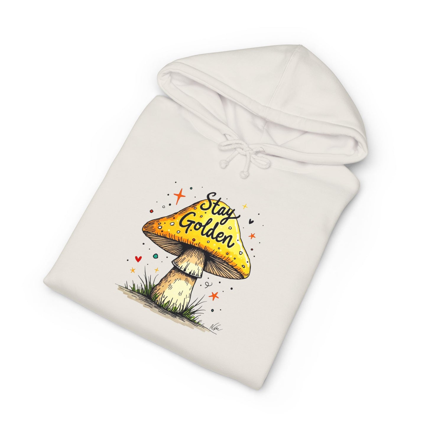 Stay Golden Mushroom Hoodie — Cozy Nature Graphic Pullover