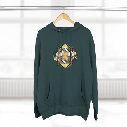 Geometric Gold Crest Hoodie