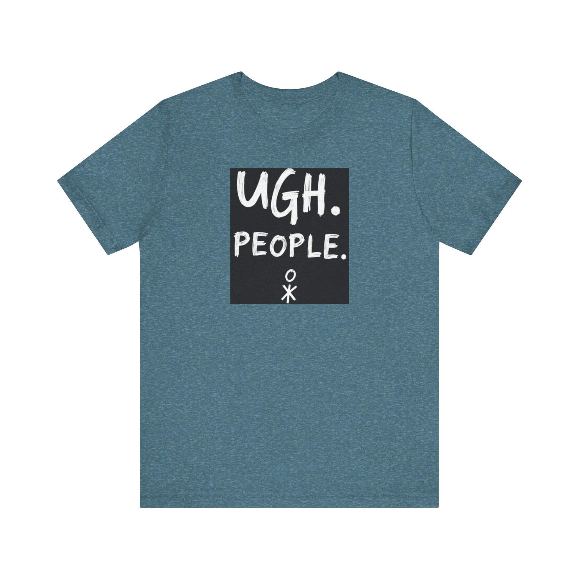 Frustration Level: UGH. PEOPLE. Unisex Tee, Funny Graphic T-Shirt, Gift for Introverts, Casual Wear, Everyday Humor - Psychonaut Swag