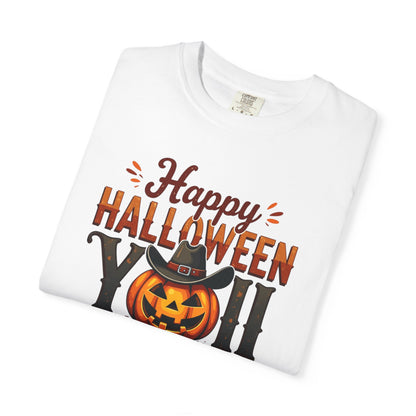 Halloween T-Shirt — "Happy Halloween You" Pumpkin Witch Graphic
