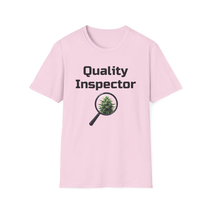 Quality Inspector, Canabis Magnified, Unisex Softstyle T-Shirt, Funny T-Shirt, Gift for Inspectors, Plant Lover Shirt, Unique Graphic Tee, Casual Wear - Psychonaut Swag