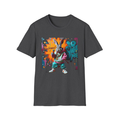 Graffiti Easter Bunny Streetwear T-Shirt — Urban Hip-Hop Graphic Tee