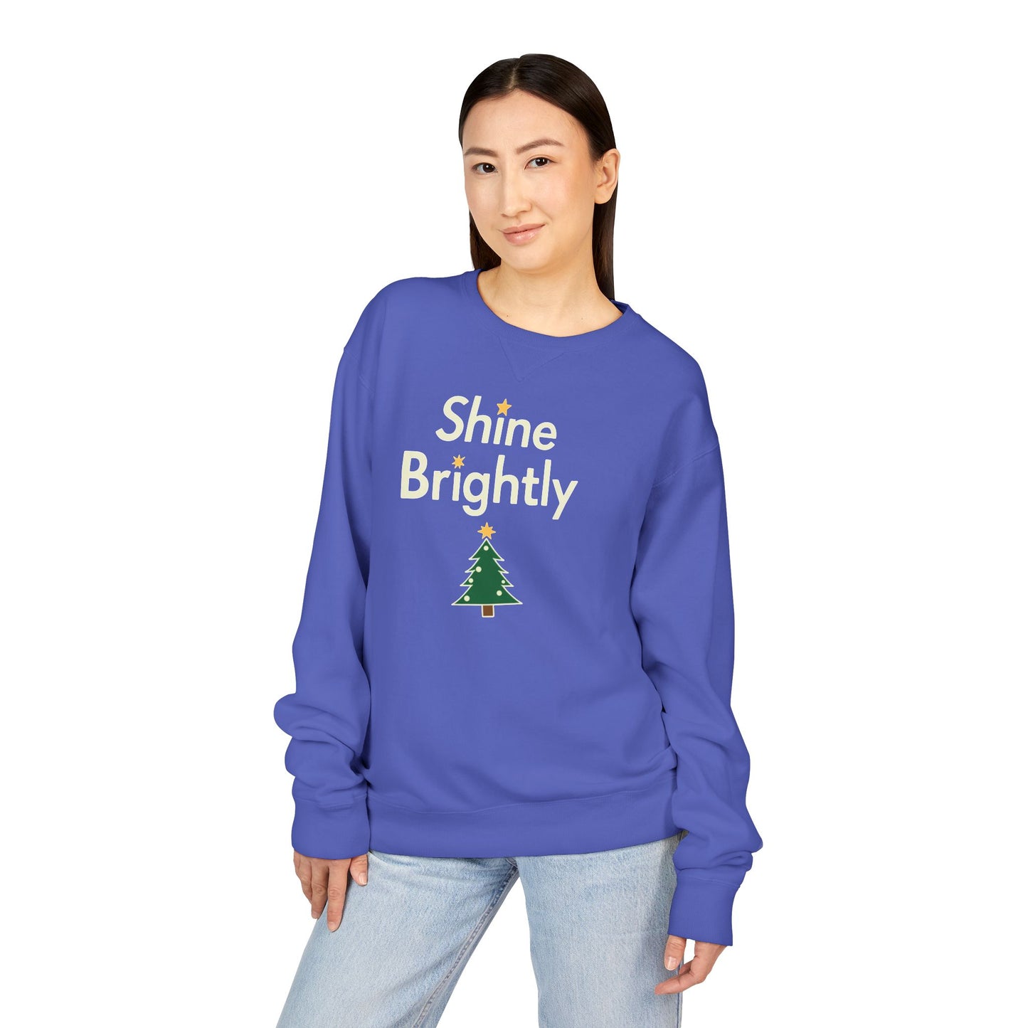 Christmas Tree sweater, Unisex ComfortWash® Garment Dyed Crewneck Sweatshirt