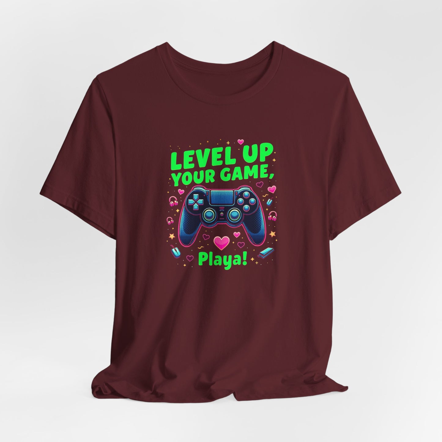 Level Up Your Game Gamer Tee — 'Level Up Your Game, Playa!' Video Game Controller Shirt