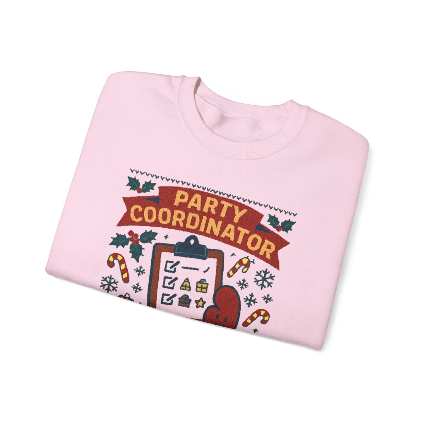 Holiday Party Coordinator Sweatshirt — “Chief Holiday Organizer” Christmas Crewneck