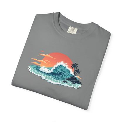 Sunset Surf Graphic T-Shirt — Tropical Wave Island Tee