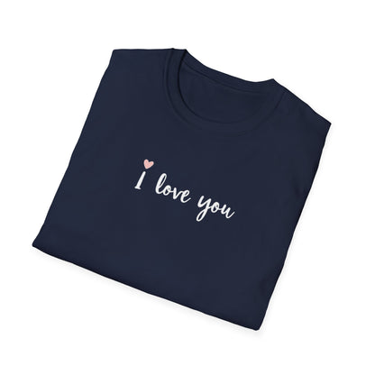 I Love You Graphic Tee — Minimal Heart Script T-Shirt