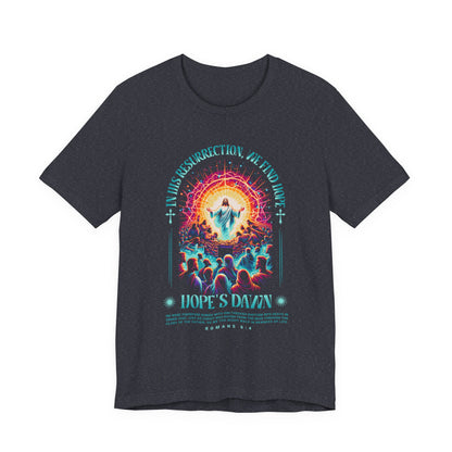 Resurrection Concert Tee — "Hope's Dawn" Christian Worship Graphic Shirt