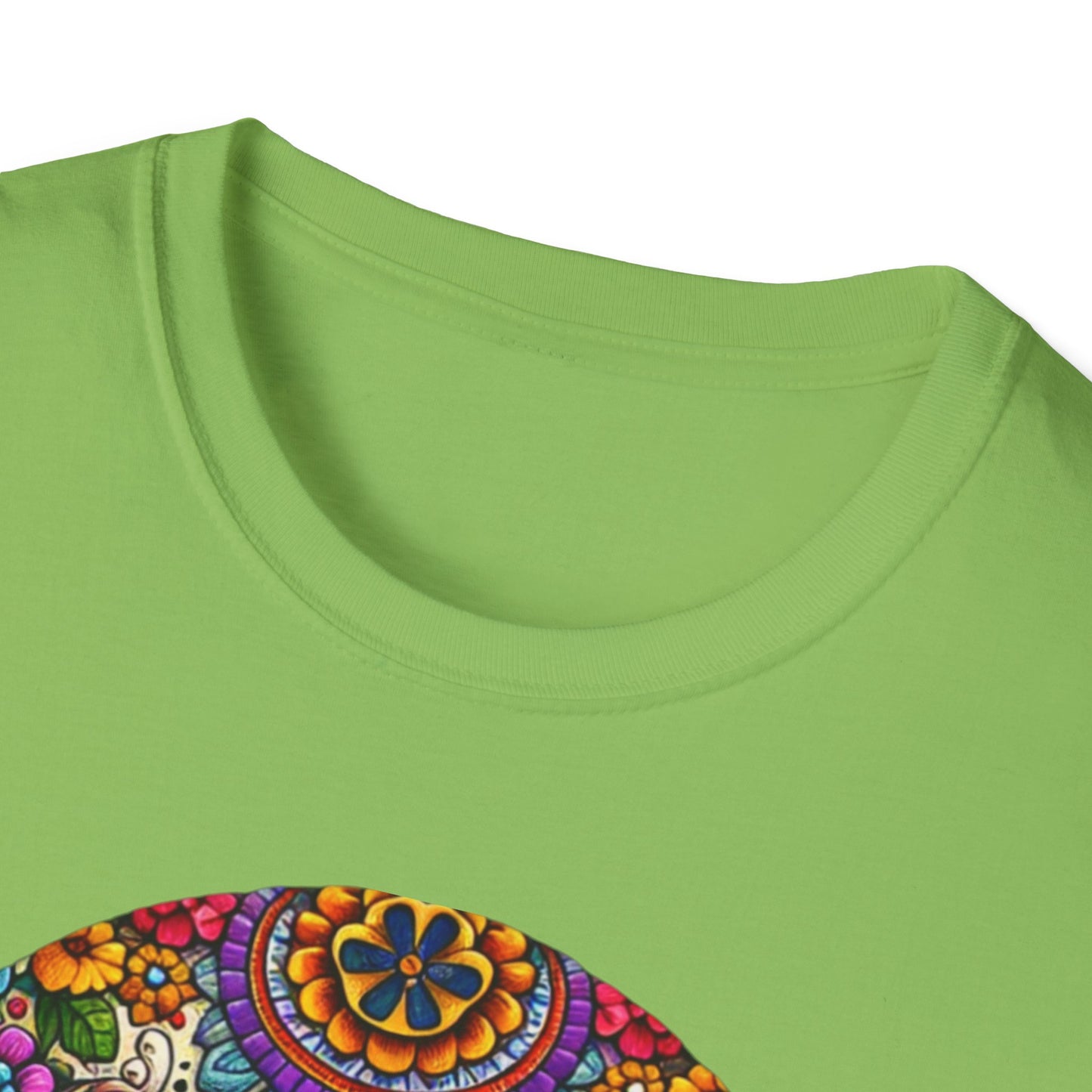 Floral Skull, Unisex Softstyle T-Shirt - Psychonaut Swag