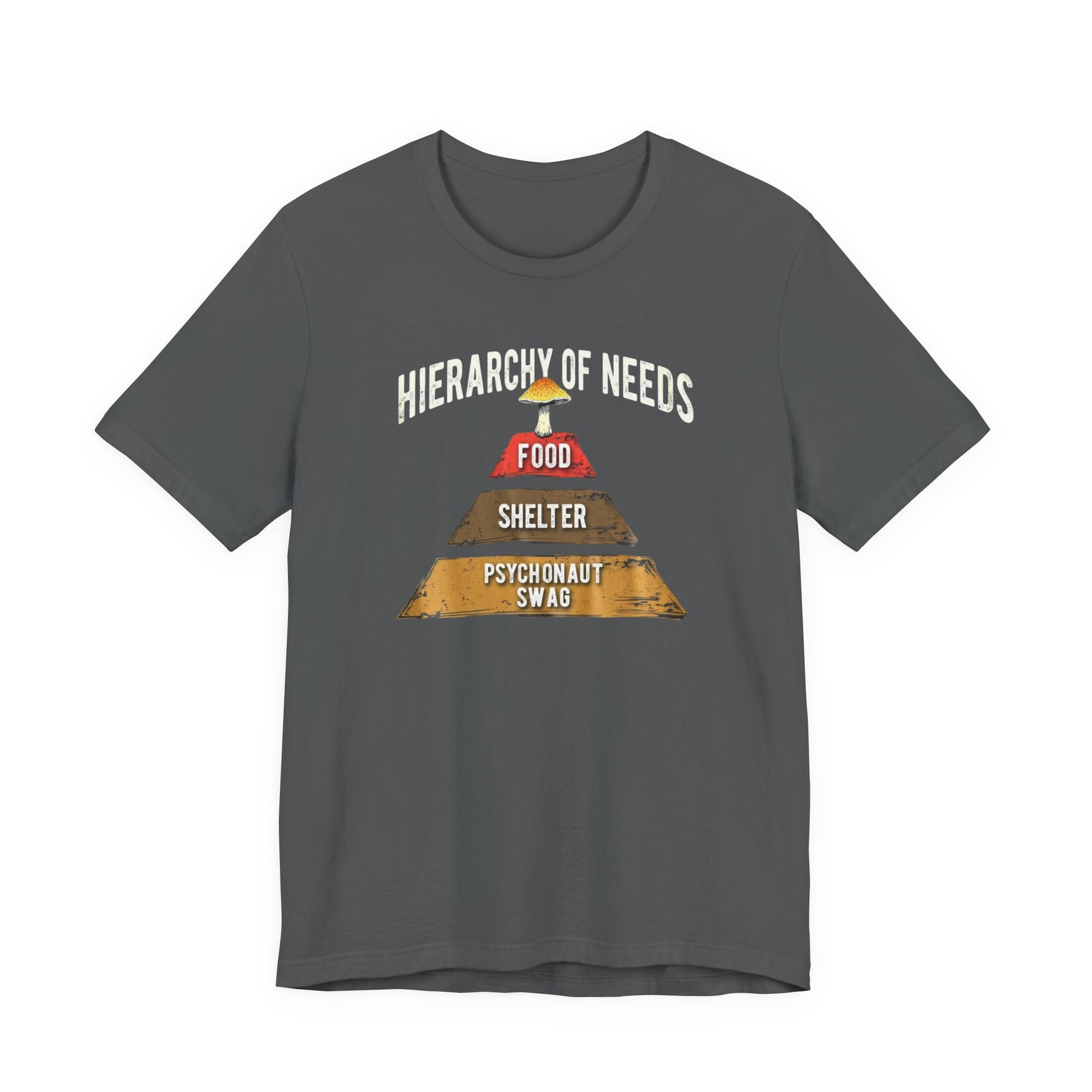 Hierarchy of Needs Tee, Unisex Short Sleeve Shirt, Casual Wear, Gift for Psychonauts, Fun Graphic Shirt, Perfect for Festivals - Psychonaut Swag