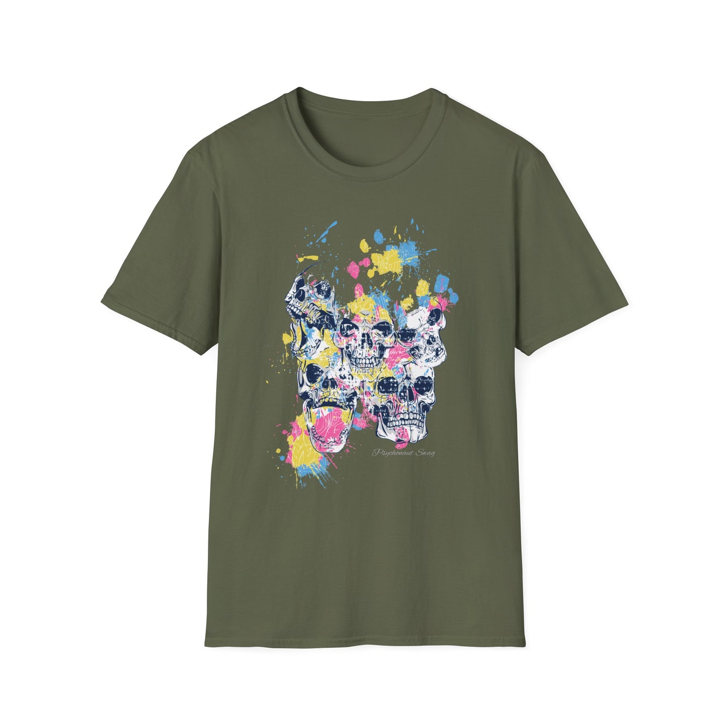 Split Skulls, Unisex Softstyle T-Shirt