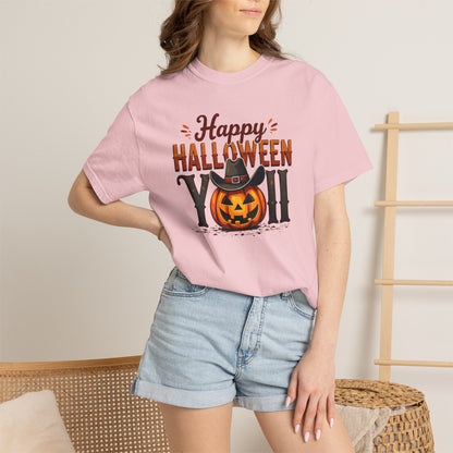 Halloween T-Shirt — "Happy Halloween You" Pumpkin Witch Graphic