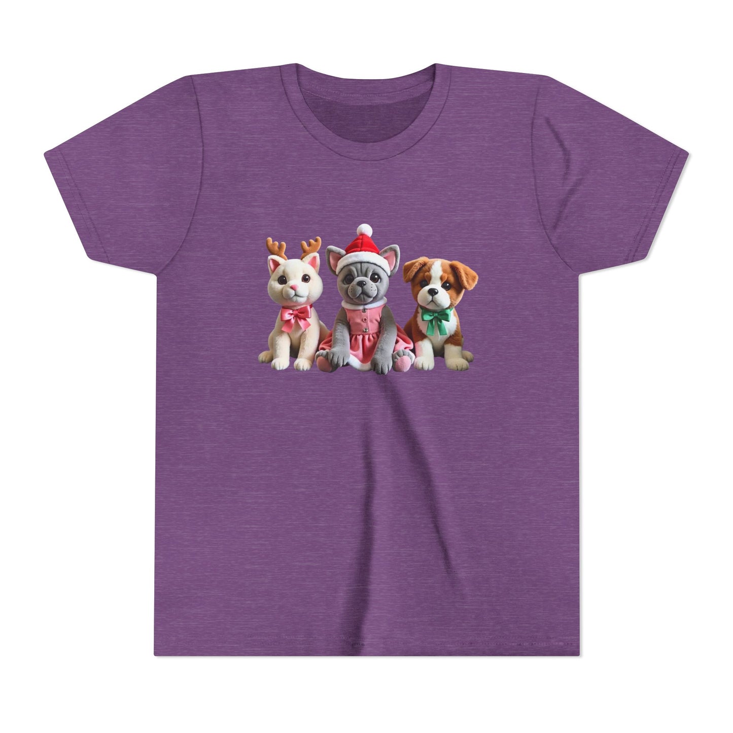 Kids Christmas Puppy Tee — Cute Festive Dogs in Santa Hats