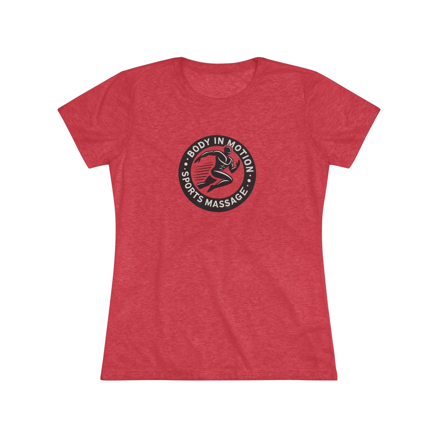 Sports Massage, Women’s Triblend Tee — "Body in Motion Sports Massage" Logo Shirt